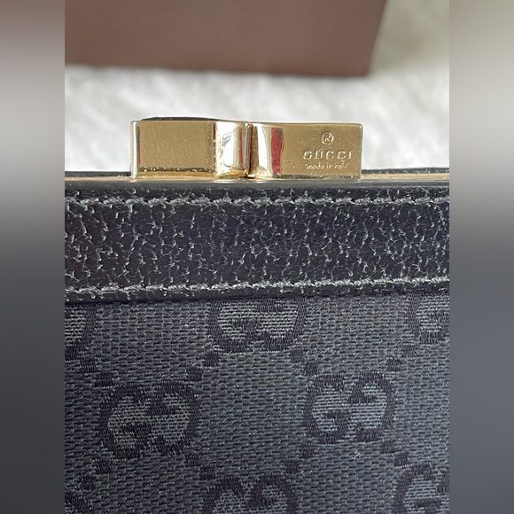 GUCCI GG compact  FRENCH canvas/leather wallet - Picture 13 of 17